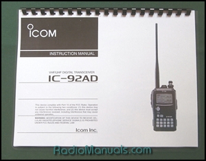 Icom IC-92AD Instruction Manual